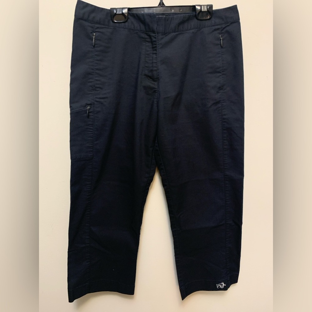 ADIDAS Black Zip Up Capri w/ 5 Pockets